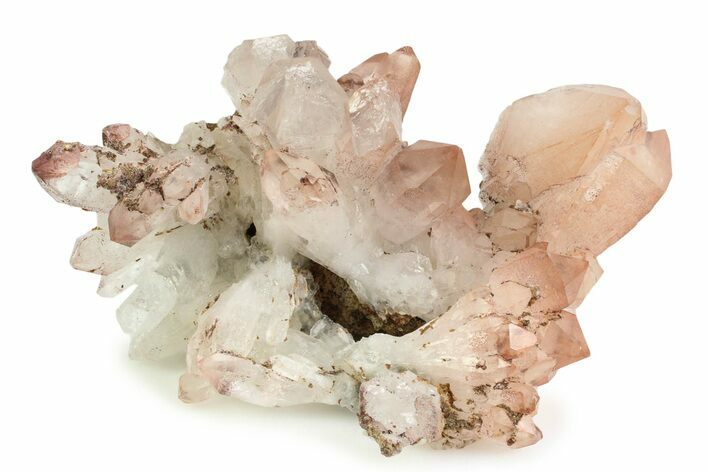 Spotted Pink-Hued Quartz Crystals - India #358795
